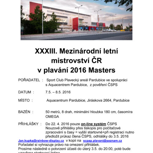 2016 Maj MCR M Pardubice Propozicie 1