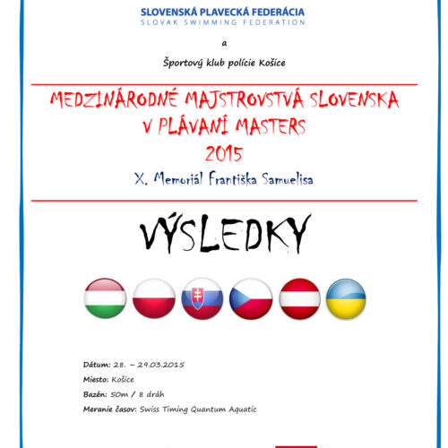 28. 29. 3. 2015 M SR V PlÃ¡vanÃ­ Masters KoÅ¡ice